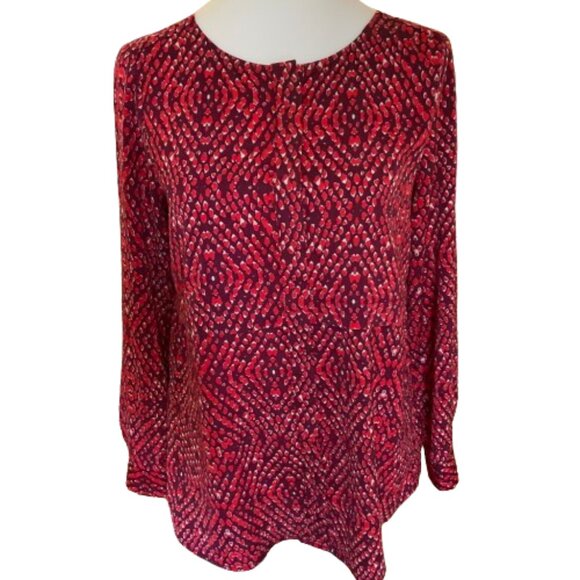 Lilla P Women's Professional Attractive Collarless LS, Blouse, EUC, XS - Picture 1 of 11